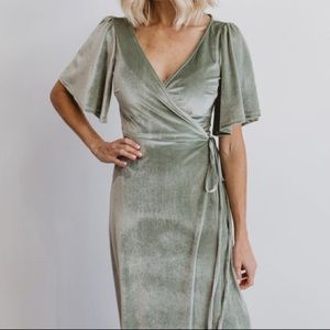 Baltic Born Velvet Wrap Maxi Dress